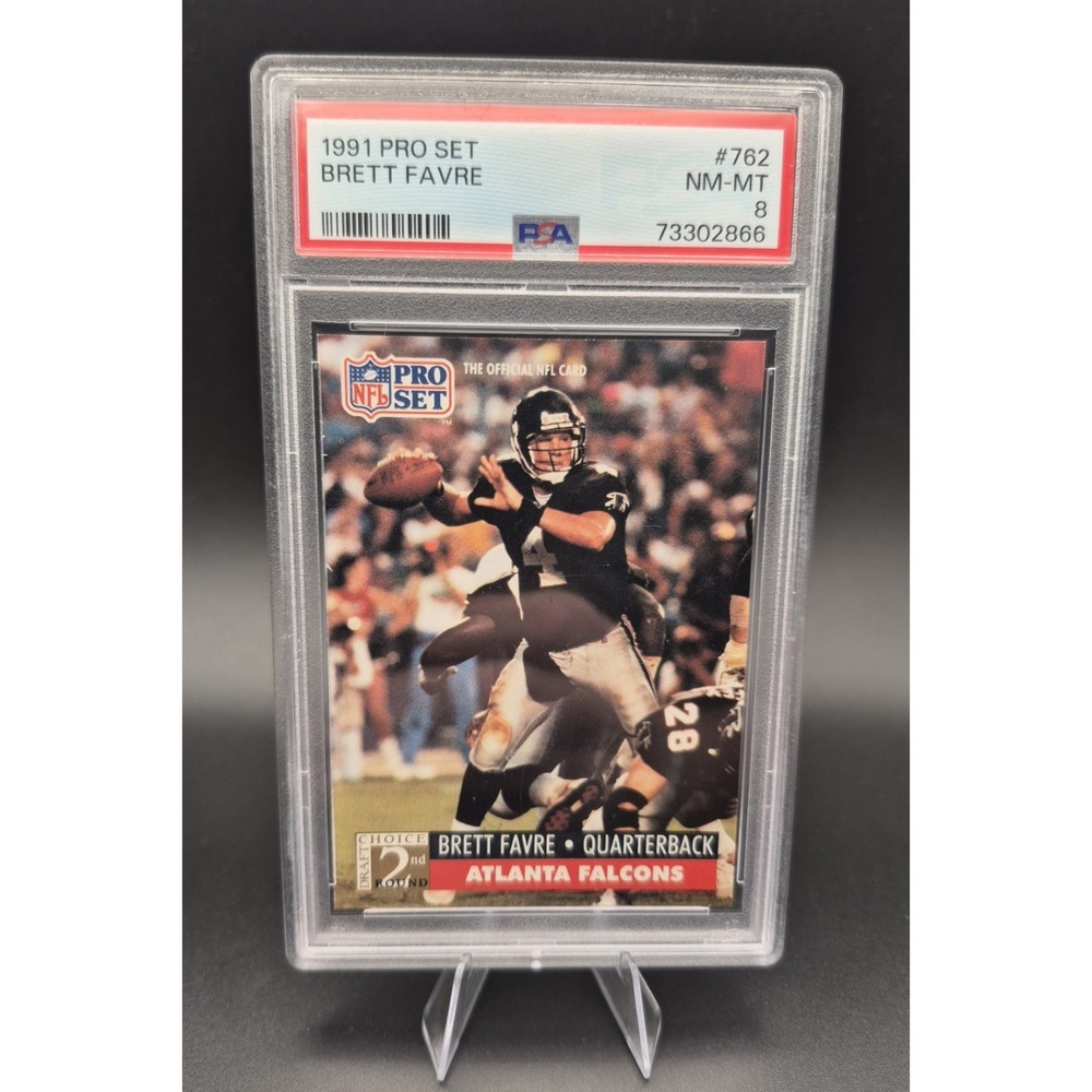 1991 Pro Set Brett Favre #762 Rookie Draft Choice 2nd Round Atlanta Falcons (RC)
